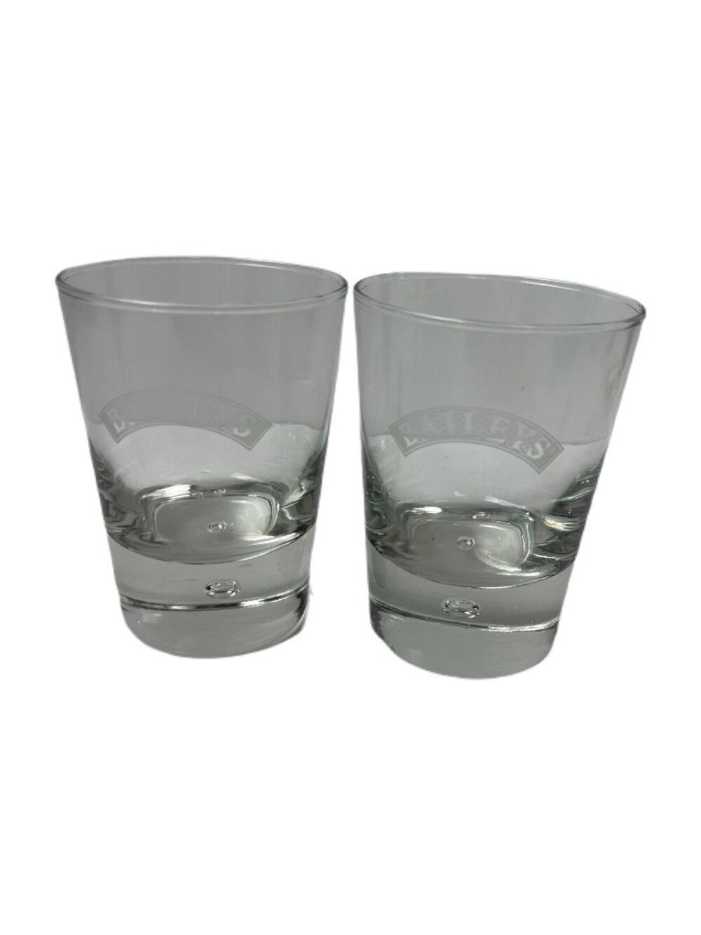 Baileys Irish Cream Logo Rocks Glasses Heavy Base Clear Set Of 2 Barware